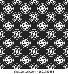 Seamless pattern for interface design. Refresh and reload arrows icon background. 