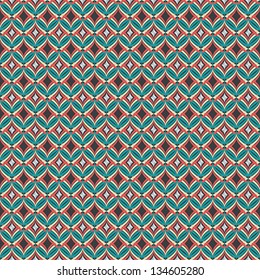 Seamless pattern of interlacing lines with diamonds. .