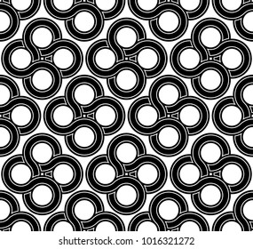 Seamless Pattern With Interlocking Circles, Interlocking Rings