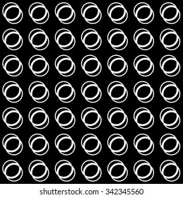 Seamless pattern with interlocking circles. Vector art.