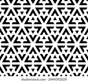 Seamless pattern of Interlocking shapes. Geometric Repeating pattern of printable vector.