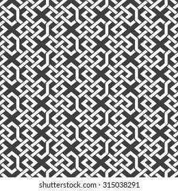 Seamless pattern of intersecting braided strips. Abstract Celtic ornament texture. Fashion geometric background for web or printing design. Swatches are attached.