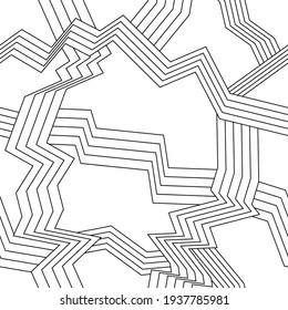 Seamless pattern of intersecting broken lines. Can be used as a background or as a graphic or web design element.