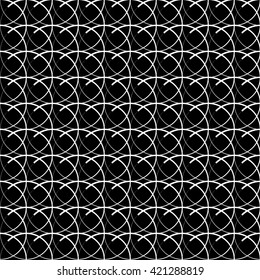 Seamless pattern with intersecting circles. Repeatable abstract pattern, background.