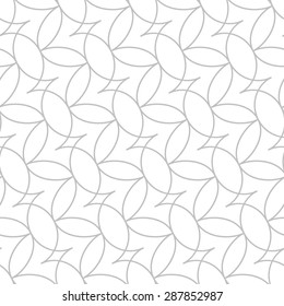 Seamless pattern. Intersecting curved elegant lines and scrolls forming abstract ornament. Stylish geometric texture.