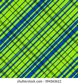 Seamless pattern of intersecting diagonal strips.Blue green geometric Vector illustration.