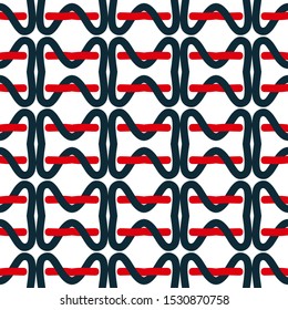Seamless pattern with intersecting geometric elements.