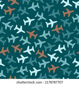 Seamless pattern of intersecting planes on a dark background. Vector illustration