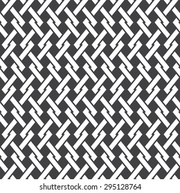 Seamless pattern of intersecting polylines with swatch for filling. Celtic chain mail. Fashion geometric background for web or printing design.
