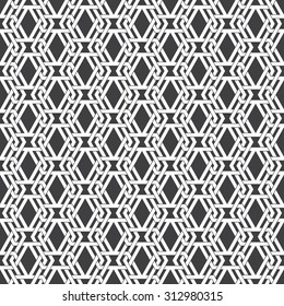 Seamless pattern of intersecting sophisticated geometric shapes. Celtic chain mail. Fashion background for web or printing design. Swatches are attached.