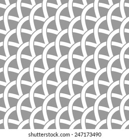 Seamless pattern of intersecting stripes on gray background. Abstract pattern.