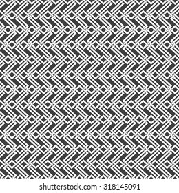 Seamless pattern of intersecting trapezes. Abstract Celtic ornament texture. Fashion geometric background for web or printing design. Swatches are attached.