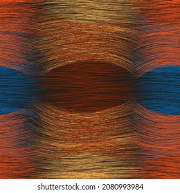 Seamless pattern with intersecting wavy arc lines in blue, red, brown, yellow colors for web design 
