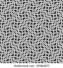 Seamless pattern of intersecting wires with swatch for filling. Stripes ornament texture. Fashion geometric background for web or printing design.