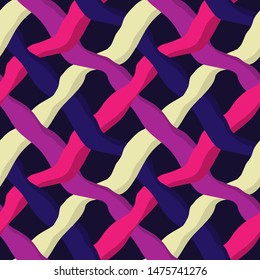 Seamless pattern with intertwine ornament crosses.