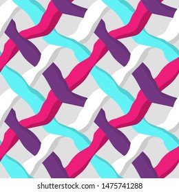 Seamless pattern with intertwine ornament crosses.