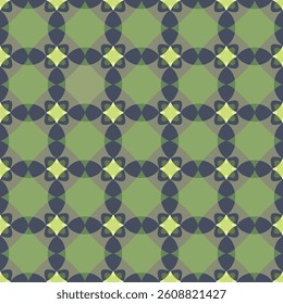 A seamless pattern of intracately intertwined and overlapping tiled shapes.