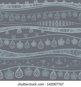 Seamless pattern with intricate ornament. Vector background.
