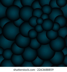 Seamless pattern with iridescent transparent bubbles for festive backgrounds and wrapping paper . 3d digital illustration