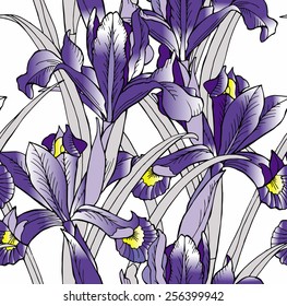 Seamless Pattern Iris Color