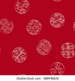 Seamless pattern with irish geometric ornament for your design