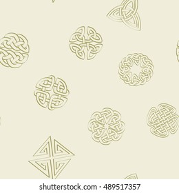 Seamless pattern with irish geometric ornament for your design