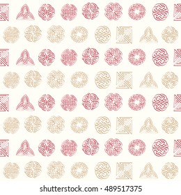 Seamless pattern with irish geometric ornament for your design