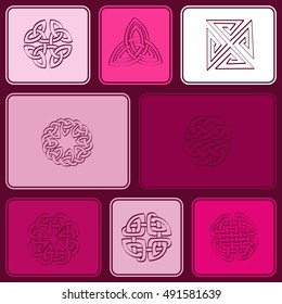 Seamless pattern with irish geometric ornament 