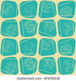 Seamless pattern with irish geometric ornament for your design
