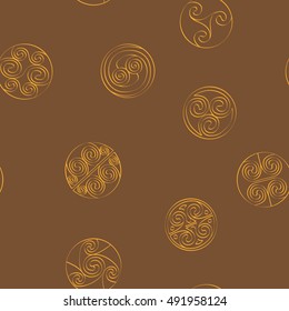 Seamless pattern with irish geometric ornament for your design