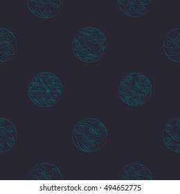 Seamless pattern with irish geometric ornament for your design