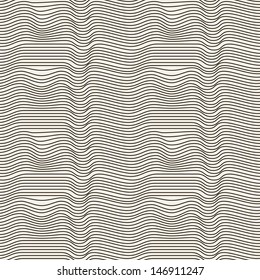 Seamless pattern. Irregular abstract grid texture. Wavy background