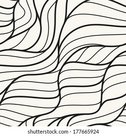 Seamless pattern. Irregular abstract grid texture with a diagonal direction. Hand drawn linear texture