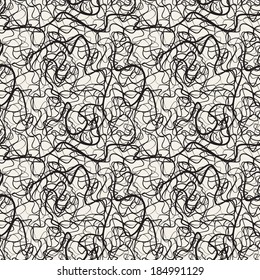 Seamless pattern. Irregular abstract grid pattern. Confusion texture