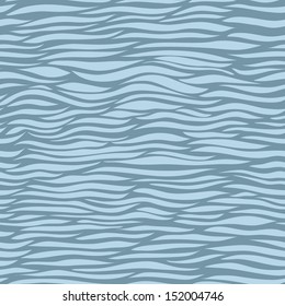 Seamless pattern; Irregular abstract striped texture in blue colors