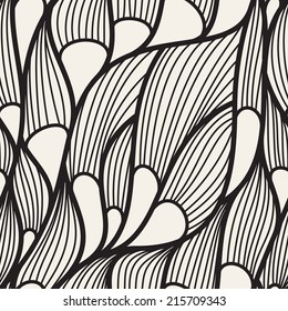 Seamless pattern. Irregular hand drawn grid. Zentangle linear texture