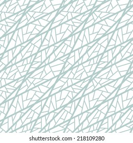 Seamless pattern. Irregular linear grid. Stylish mosaic texture. Vector linear background