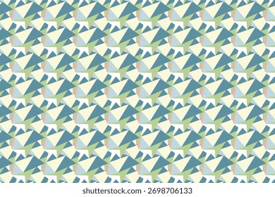 Seamless pattern with irregular polygons in flat pastel tones, creating a dynamic modern layout
