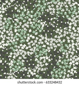 Seamless pattern. A pattern of irregular shapes of angular elements. Fashionable camouflage.  Gray-green-khaki tones.