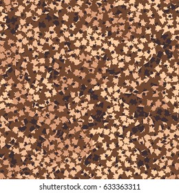 Seamless pattern. A pattern of irregular shapes of angular elements. Fashionable camouflage.  Brown tones.