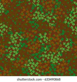 Seamless pattern. A pattern of irregular shapes of angular elements. Fashionable camouflage.  Brown tones, khaki, green tones.
