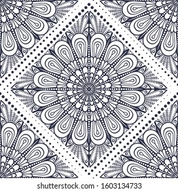 Seamless pattern. Islam, Arabic, Indian, ottoman motifs