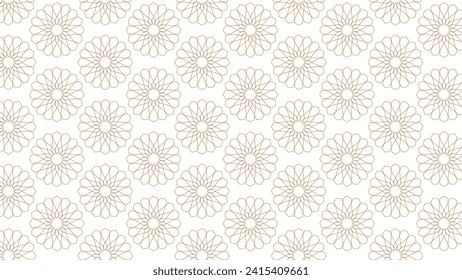 Patrón sin foco con mandalas islámicas sobre fondo blanco. Ilustración vectorial.