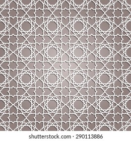 Seamless pattern in Islamic Ornamental pattern. Traditional Arabic seamless ornament. Elegant background for cards,

