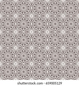 Seamless pattern in Islamic Ornamental pattern. Traditional Arabic seamless ornament. Elegant background for cards