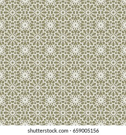 Seamless pattern in Islamic Ornamental pattern. Traditional Arabic seamless ornament. Elegant background for cards