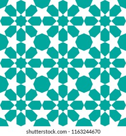 Seamless pattern in islamic traditional style background vector.