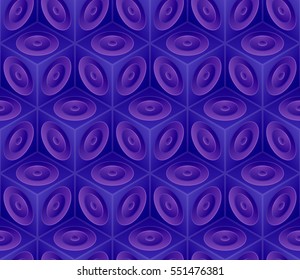 Seamless pattern from isometric cubes. Abstract geometric backdrop. Design background