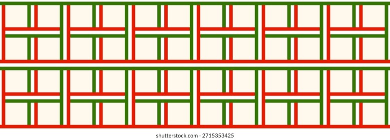 Seamless pattern Italian or Hungary flag in red, green and white colors. Background suitable for packaging, textiles, stationery, wrapping paper and decorative surfaces.