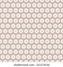 Seamless pattern "It's a girl!". Crowns and circles.